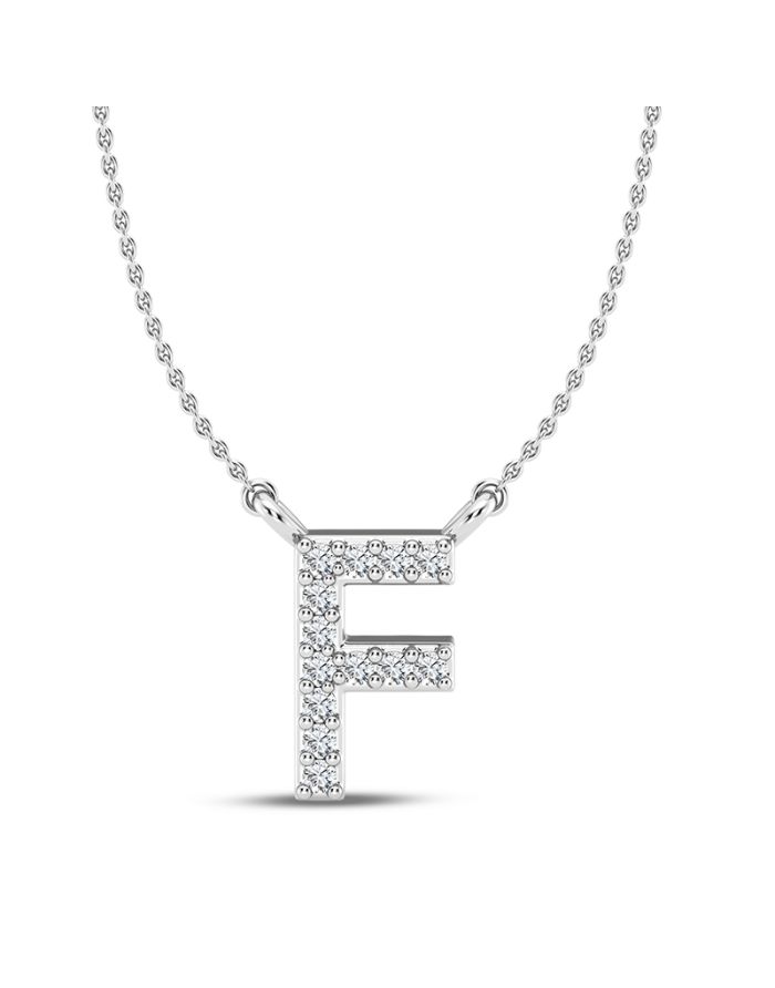 Diamond Initial Pendant Large