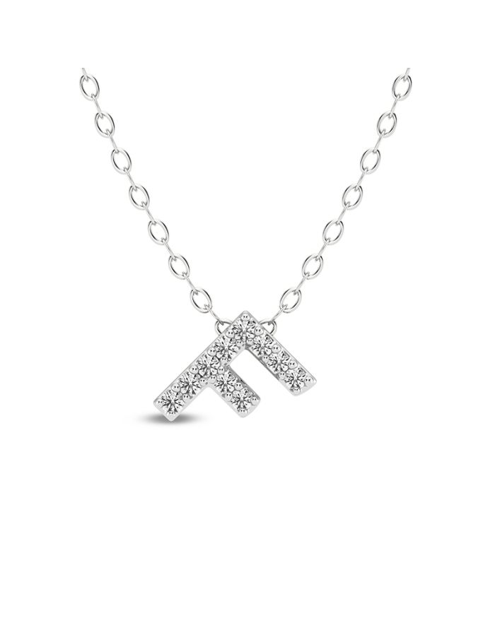Diamond Initial Pendant Small