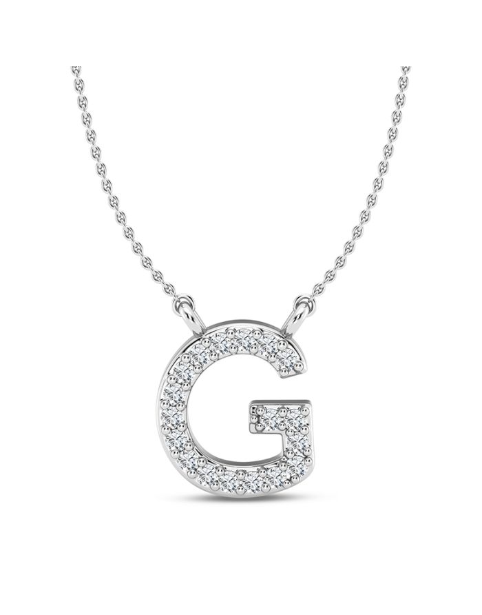 Diamond Initial Pendant Large