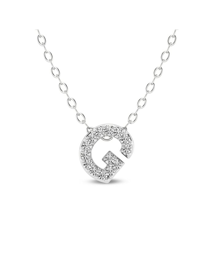 Diamond Initial Pendant Small