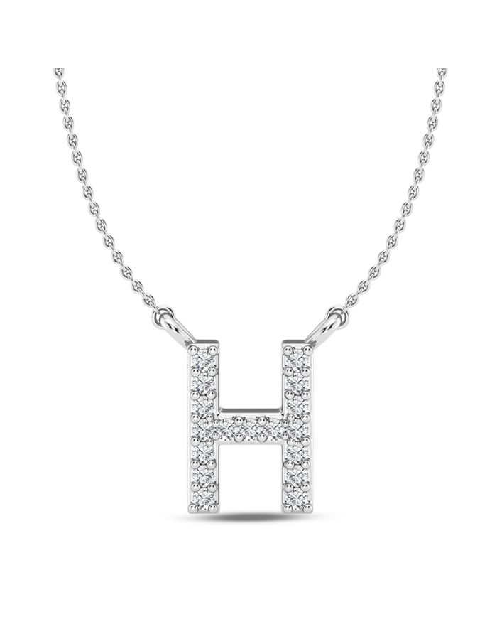 Diamond Initial Pendant Large