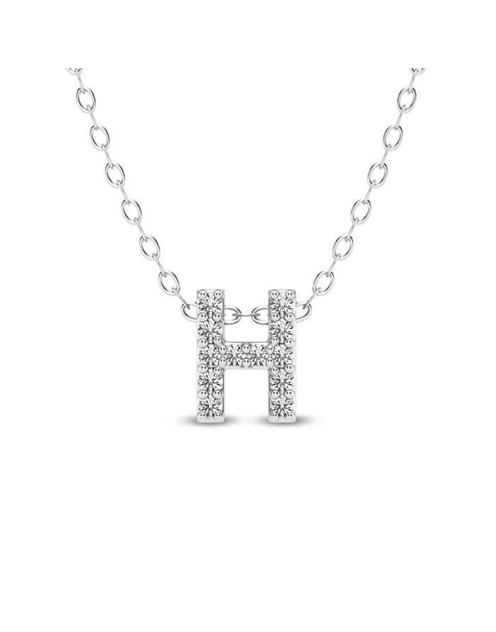 Diamond Initial Pendant Small