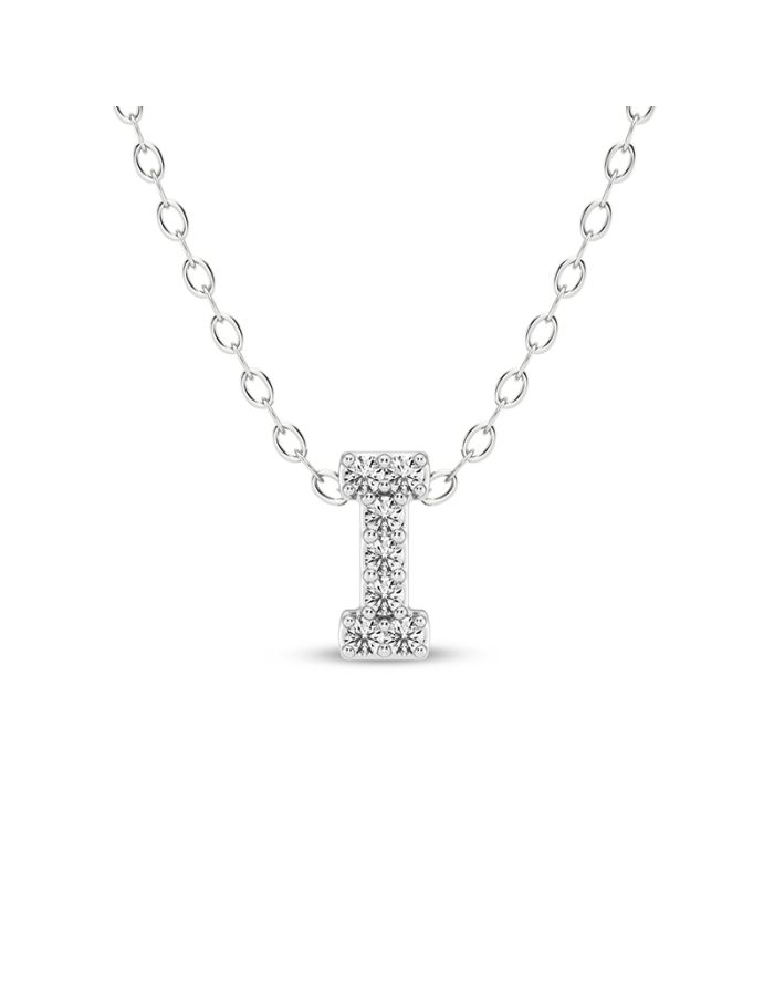 Diamond Initial Pendant Small