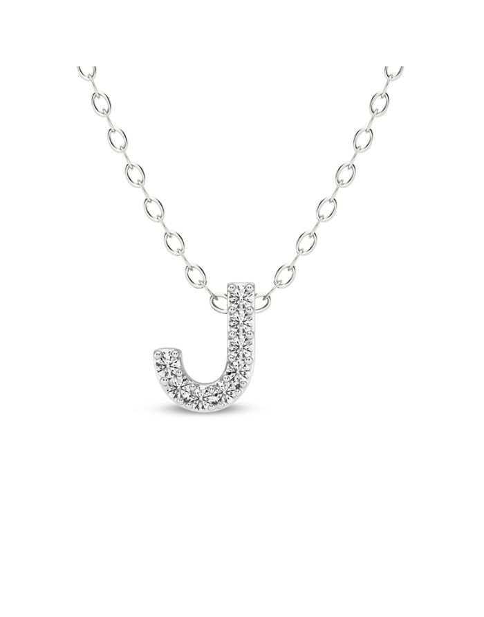 Diamond Initial Pendant Small