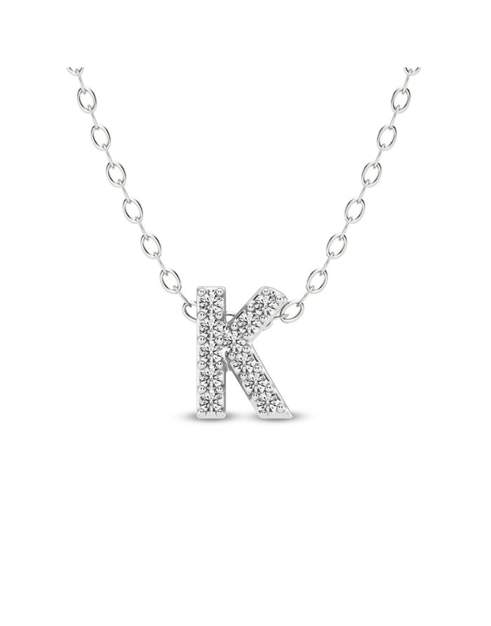 Diamond Initial Pendant Small