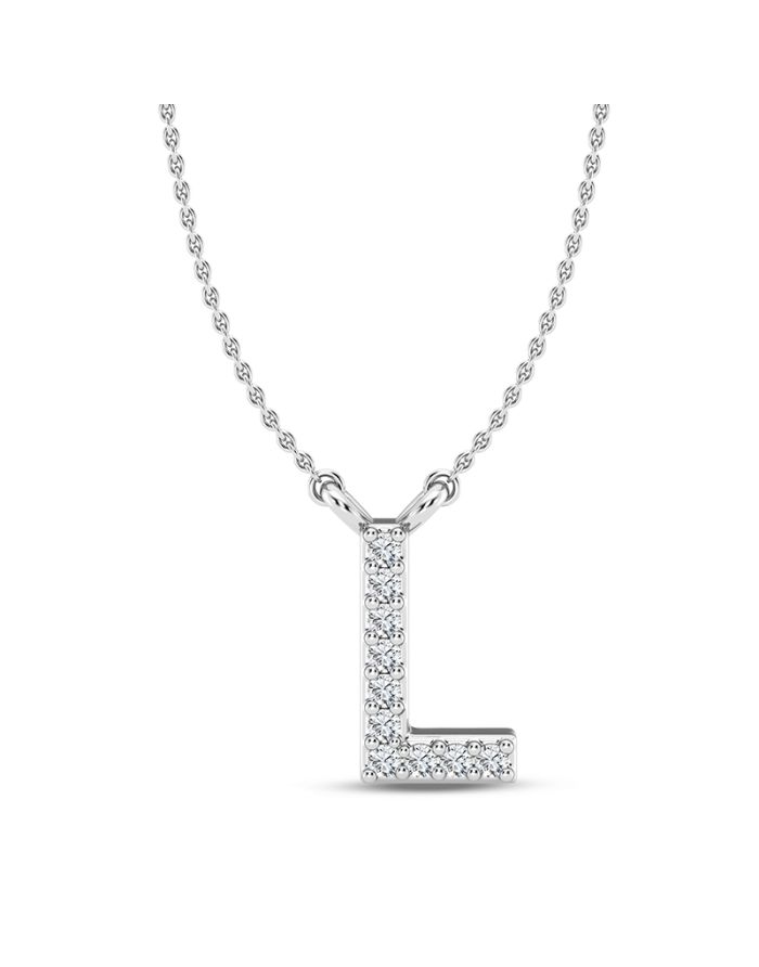Diamond Initial Pendant Large
