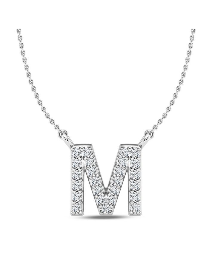 Diamond Initial Pendant Large