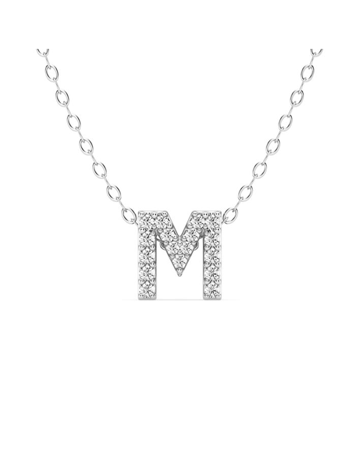 Diamond Initial Pendant Small