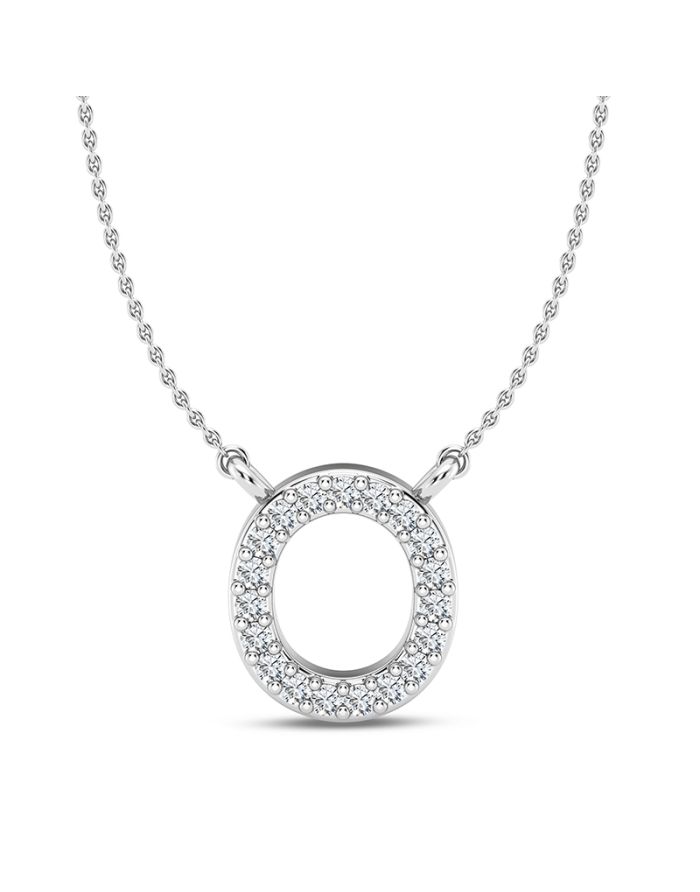 Diamond Initial Pendant Large