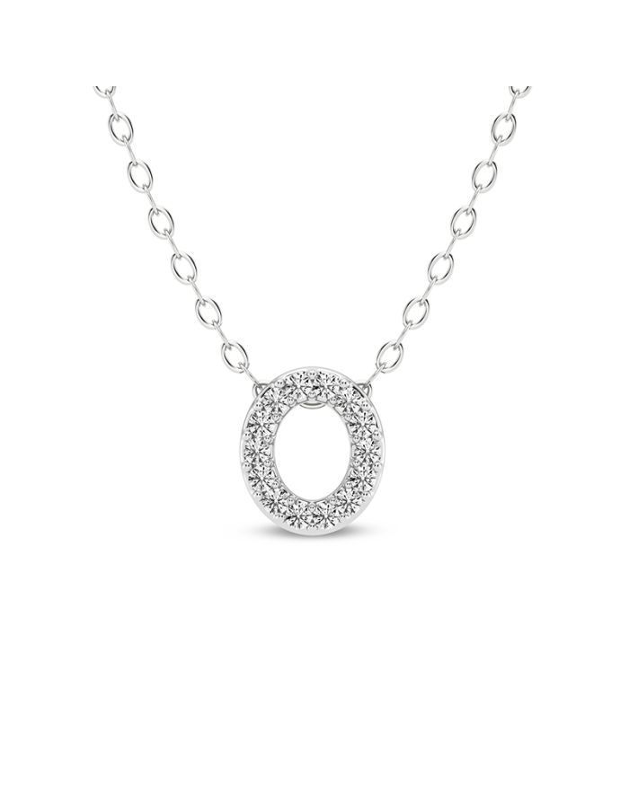 Diamond Initial Pendant Small