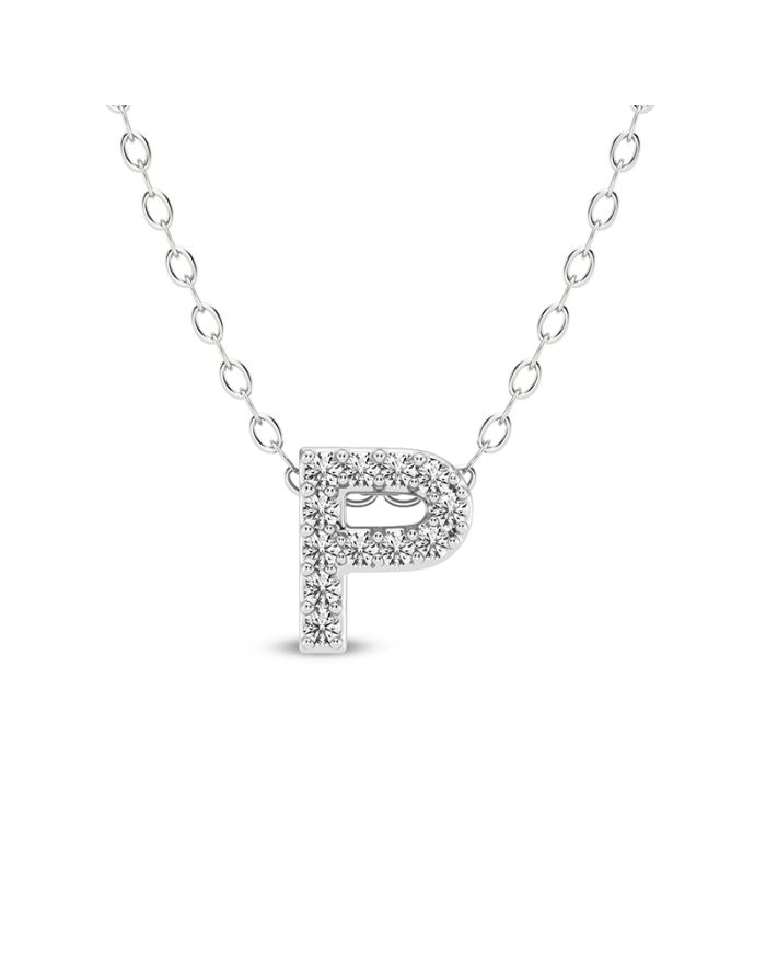 Diamond Initial Pendant Small