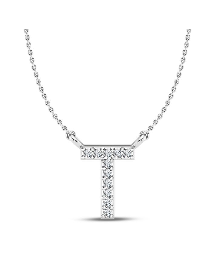 Diamond Initial Pendant Large