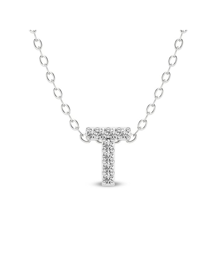 Diamond Initial Pendant Small