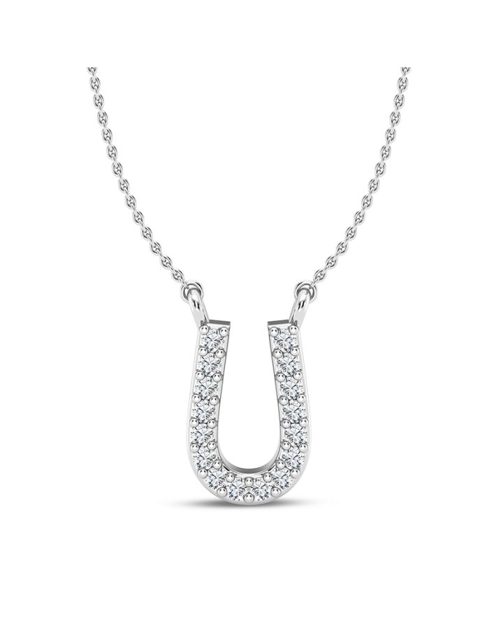Diamond Initial Pendant Large