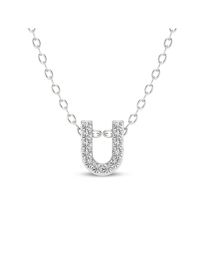 Diamond Initial Pendant Small