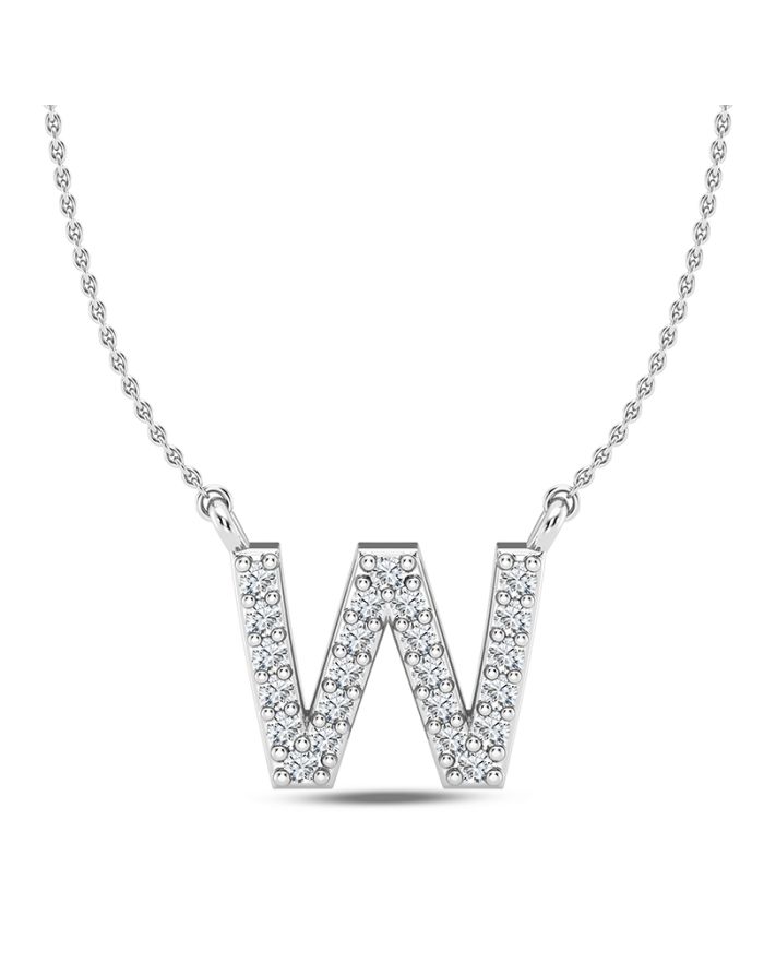 Diamond Initial Pendant Large