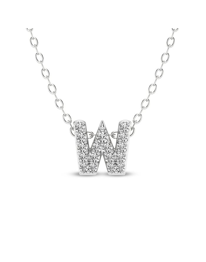 Diamond Initial Pendant Small