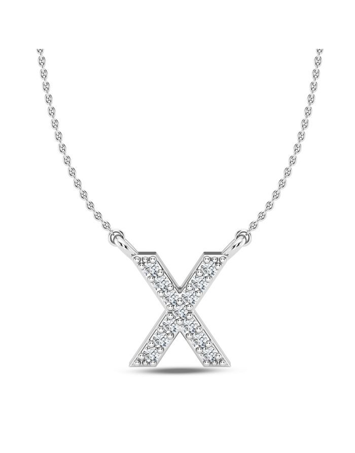 Diamond Initial Pendant Large