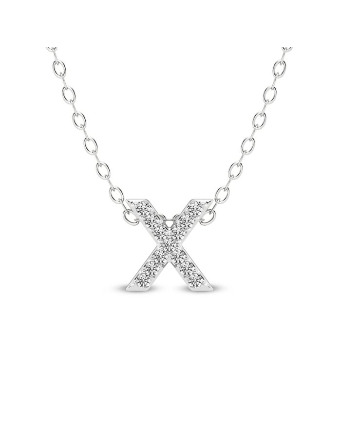 Diamond Initial Pendant Small