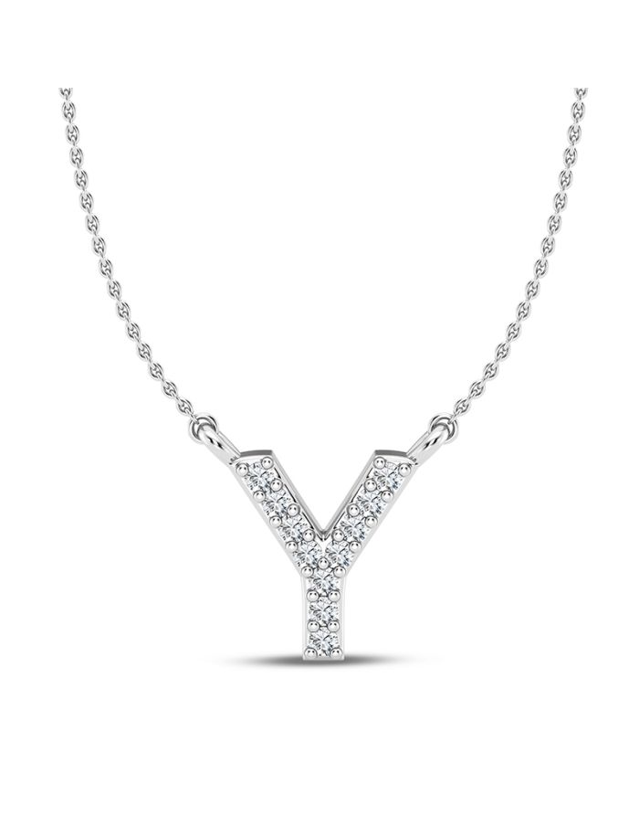 Diamond Initial Pendant Large