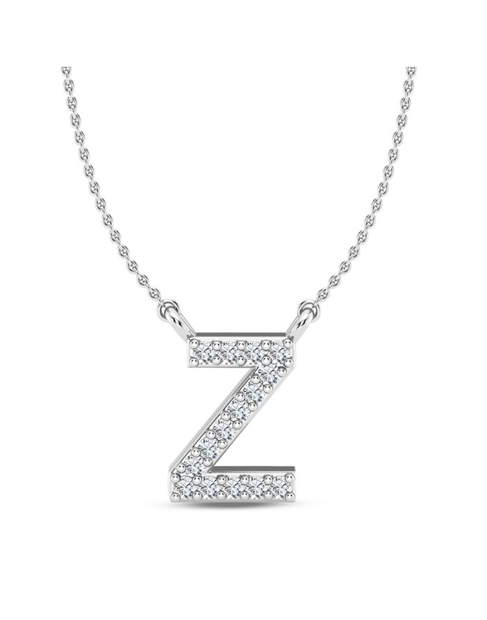 Diamond Initial Pendant Large
