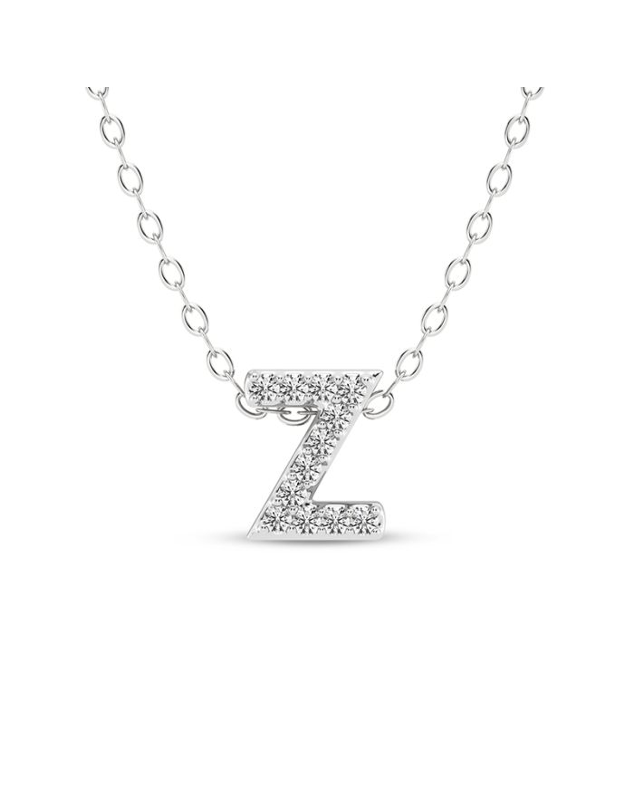Diamond Initial Pendant Small
