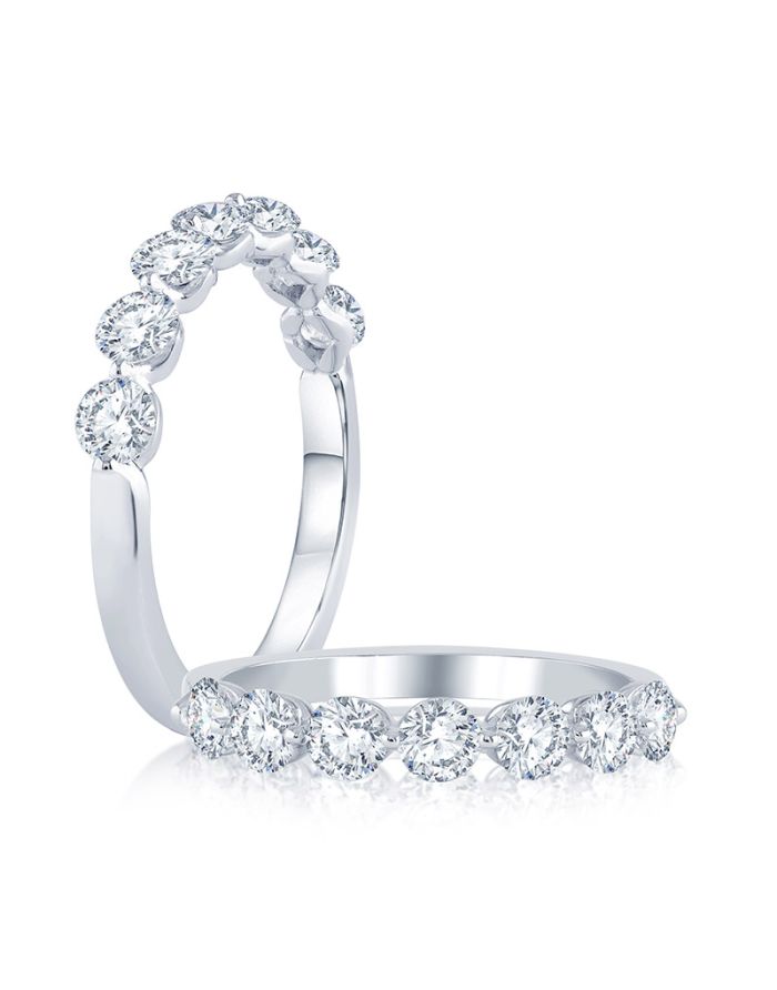 7 Stone Diamond Wedding / Anniversary Band