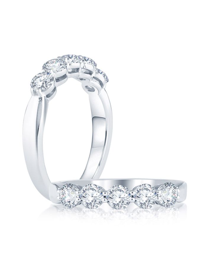 5 Stone Diamond Wedding / Anniversary Band