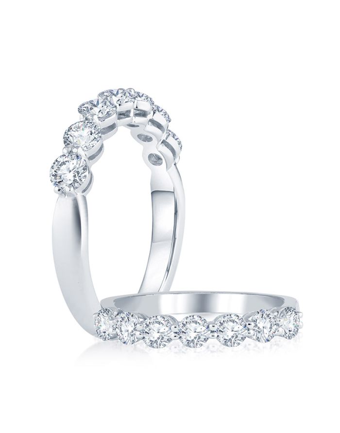 7 Stone Diamond Wedding / Anniversary Band