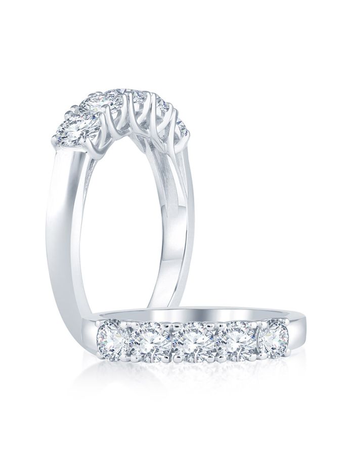 5 Stone Diamond Wedding / Anniversary Band