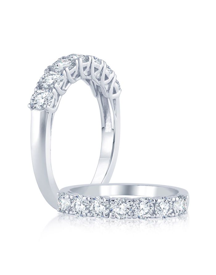 7 Stone Diamond Wedding / Anniversary Band