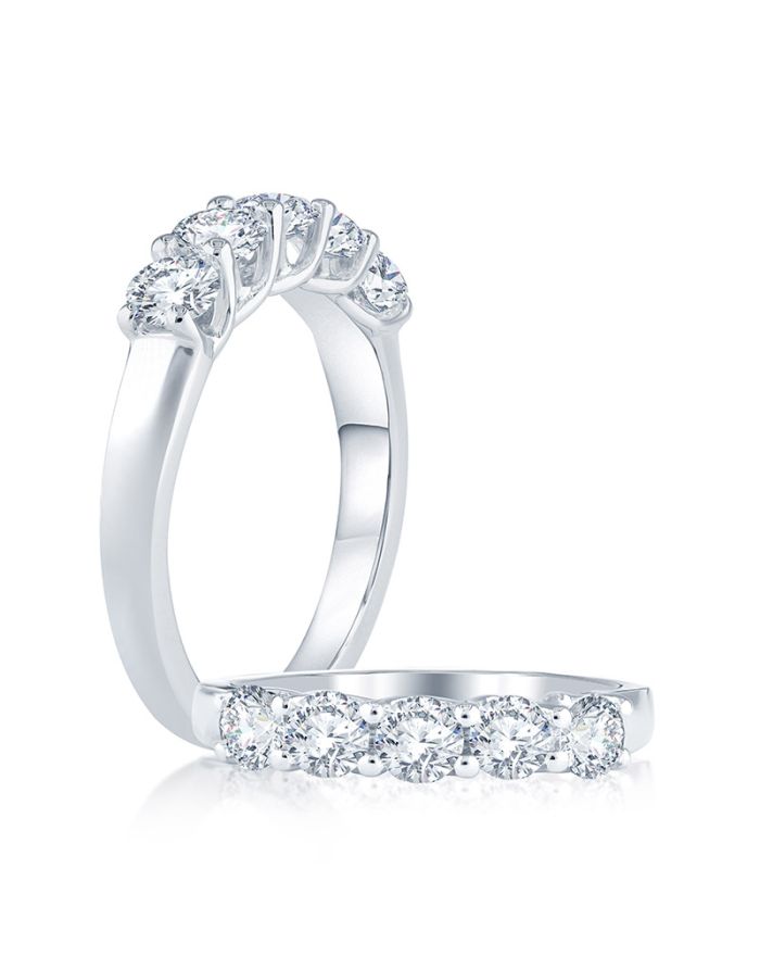 5 Stone Diamond Wedding / Anniversary Band