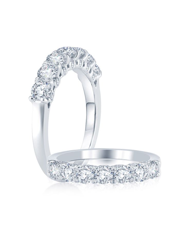7 Stone Diamond Wedding / Anniversary Band